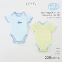 Set 2 Bodysuit cộc tay Nous Nu Petit