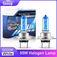 Set 2 Bóng Đèn Halogen H1 H3 H4 H7 H8 H11 9006 55W 12V 5000K Siêu Sáng Dành Cho Mô Tô / Ô Tô