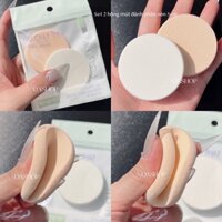 Set 2 bông phấn nén