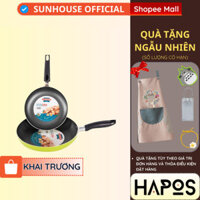 Set 2 chảo nhôm trơn cạn 18-24cm SUNHOUSE CT1824C- (Không dùng trên bếp từ) - HAPOS SUNHOUSE