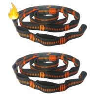 Set 2 dây đai phẳng nilon chịu tải cao buộc thân cây móc võng leo núi cắm trại ngoài trời