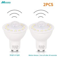Set 2 Đèn LED GU10 PIR Cảm Biến Chuyển Động 5W 50W 500lm Ánh Sáng Trắng 6000K Đa Ứng Dụng