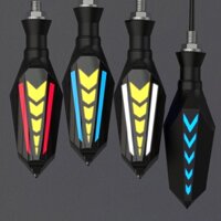 Set 2 Đèn LED Xi Nhan Hai Mặt Trang Trí Cho Xe Mô Tô