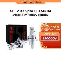 SET 2 Đèn pha LED M3 H4 20000Lm 180W 6000K thấu kính công suất cao công suất cao không mất dữ liệu cho ô tô/xe máy