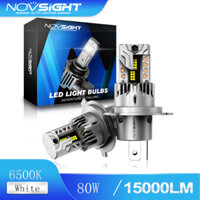 Set 2 Đèn Pha LED Novsight H4 HB2 80W 15000LM 6500K Siêu Sáng Tỉ Lệ 1: 1 Cho Xe Hơi