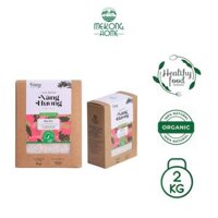 Set 2 Gạo trắng Mekong Home 100% Organic, gạo chuẩn vị Nàng Hương, dẻo, thơm, mùi ngọt nhẹ - 2kg