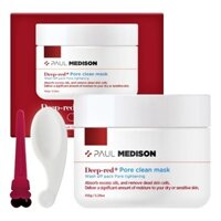 Set 2 hộp mặt nạ đắt sét đỏ làm sạch và chăm sóc lỗ chân lông Paul Medicine Deep Red Clean Mask Pore Pack 150g