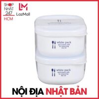 Set 2 hộp nhựa đựng thực phẩm White pack 280ml/1 hộp Nhật Bản