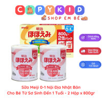 Set 2 Hộp Sữa Meiji 0-1 Nội Địa Nhật Bản - Hôp 800gr