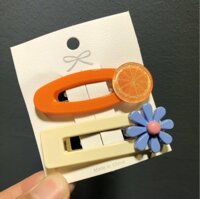 Sét 2 kẹp tóc hoa quả mẫu mới KAH136 - 136.8 cam