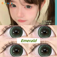 Set 2 Kính Áp Tròng 14.5mm Màu Xanh Lá / Tím 0-8 °