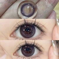 Set 2 Kính Áp Tròng Màu Tím Cận Thị Cho Học Sinh