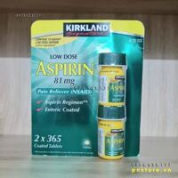 [Set 2 lọ] Kirkland Aspirin 81mg giảm đau ngừa đột quỵ chính hãng (Mỹ) - PN44098