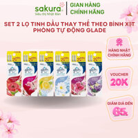 Set 2 lọ Tinh Dầu Thay Thế Theo Bình Xịt Phòng Tự Động Glade - Đủ Loại Hương