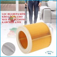 Set 2 lọc bụi HEPA kèm khoá sử dụng cho máy hút bụi gia đình KARCHER A/WD WD2 WD3 MV2 MV3 A2004 A2054 A2204 A2656