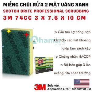 Set 2 miếng rửa chén chống trầy xước Scotch- Brite - sợi cước vàng