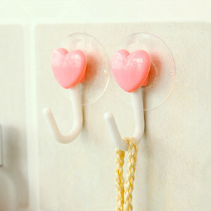 Set 2 móc hút chân không hình trái tim