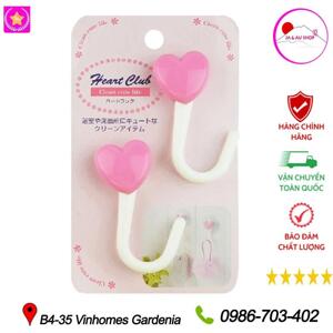 Set 2 móc hút chân không hình trái tim