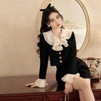 Set 2 món áo tay bèo kèm chân váy sang chảnh tiểu thư, set đồ nữ công sở ROSIE DREAM SHOP