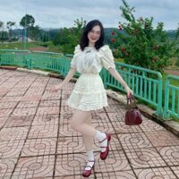 (Set 2 Món) Bộ 2 Món Áo Babydoll Cánh Tiên Đính Nơ Kèm Chân Váy Xòe Nhún Bèo Thiết Kế Kiểu Tiểu Thư