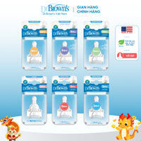 Set 2 núm Ty Dr Brown's cổ hẹp( cổ thường)