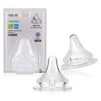 Set 2 núm ty silicone Aga-ae siêu mềm size + (3M-24M)