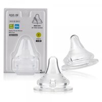 Set 2 núm ty silicone Aga-ae siêu mềm size M