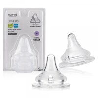 Set 2 núm ty silicone Aga-ae siêu mềm size + (3M-24M)