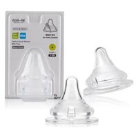 Set 2 núm ty silicone Aga-ae siêu mềm size M