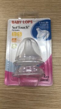 Set 2 Núm ty thay bình Pigeon Plus cổ rộng size S 1+