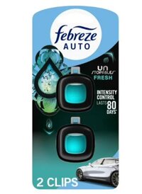 Set 2 nước hoa thơm xe Febreze Car Air Freshener Vent Clips Fresh Scent 0.07Oz 2.2ml