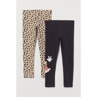 (SET 2 QUẦN LEGGING) Set 2 quần legging H.M bé gái họa tiết micky dễ thương