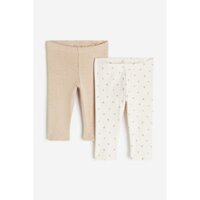 Set 2 quần legging trắng hoa HM H&M_authentic