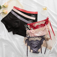 Set 2 Quần Lót Đôi - Quần Sịp Đôi Couple Su Ren Sexy Cao Cấp S96 S102