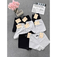 set 2 quần short miumiu màu đen và ghi cho nữ