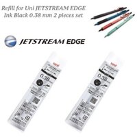 Set 2 ruột mực bút bi UNI SXR-203-38 0.38 và 0.28 mm màu đen cho JETSTREAM Edge Made in Japan