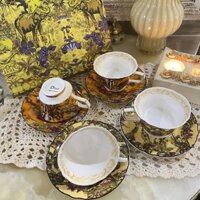 Set 2 tách kèm 2 dĩa lót Dior Đông Nam Á -Set of 2 cups and 2 Dior Southeast Asia plates