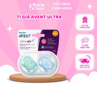 Set 2 ti giả Avent Ultra chỉnh nha đầu dẹt 0-6m và 6-18m