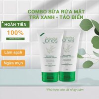 Set 2 tuýp Sữa rửa mặt da mụn nhạy cảm từ trà xanh tảo biển The Beauty of Jones