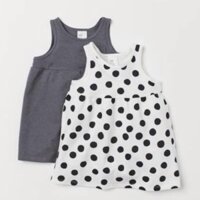 Set 2 váy chấm bi sát nách Hm