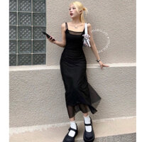 Set 2 váy phối rời thun và lưới dây siêu đẹp HÌNH THẬT SÀN