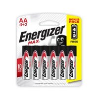 (Set 2 Vỉ) Pin AA, Max, AA Battery 1.5V, Bonus Pack, (6 - ENERGIZER