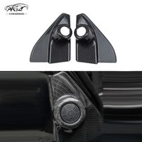 Set 2 Viền Loa Xe Hơi Bằng Sợi Carbon Cho Toyota Hilux Revo Fortuner Conquest 2015 2016 2017 2018 2019 2020 2021