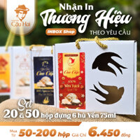SET 20 - 50 HỘP ĐỰNG 6 HŨ YẾN CHƯNG 70ML