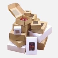 Set 20 Hộp Giấy Kraft Đựng Quà / Kẹo / Xà Phòng Trang Trí Tiệc Cưới Nhiều Kích Cỡ