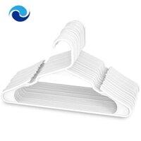 Set 20 móc nhựa treo quần áo màu trắng tiêu chuẩn