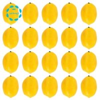 Set 20 Quả Chanh Giả Màu Vàng Dùng Để Trang Trí 3 Inch X 2 Inch