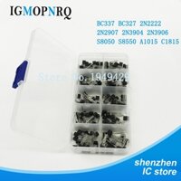 Set 200 Linh Kiện Bán Dẫn BC337 BC327 2N222 2N2907 2N3904 2N3906 S8050 S8550 A1015 C1815