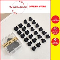 Set 24 Kẹp Càng Cua Nhỏ Mini Hình Trái Tim Tai Thỏ Kiểu Hàn Quốc Xinh Xắn