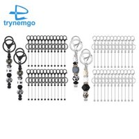 Set 24 Móc Khóa Đính Hạt Cườm Kim Loại Dùng Làm Đồ Thủ Công DIY